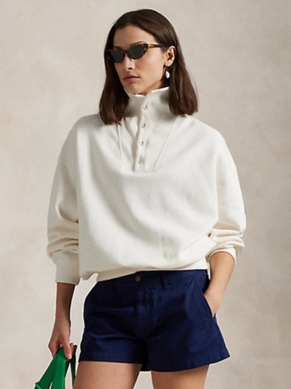 Ralph Lauren Shorts. Navy Cotton Blend Women's Shorts